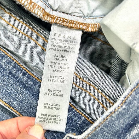 Frame Le Garcon Kinmount Tailored Straight Leg Blue Size 28 - Picture 10 of 13